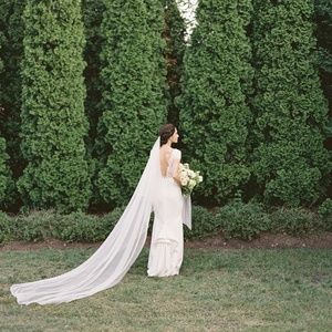 Cathedral Length English Net Off White Veil